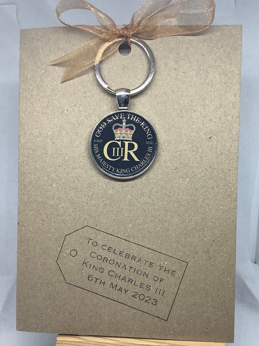 Coronation of King Charles III keyring, hand ma... - Folksy