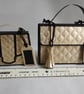 A pair of Handbag Style Gift Boxes - Black and Gold  - Image 4