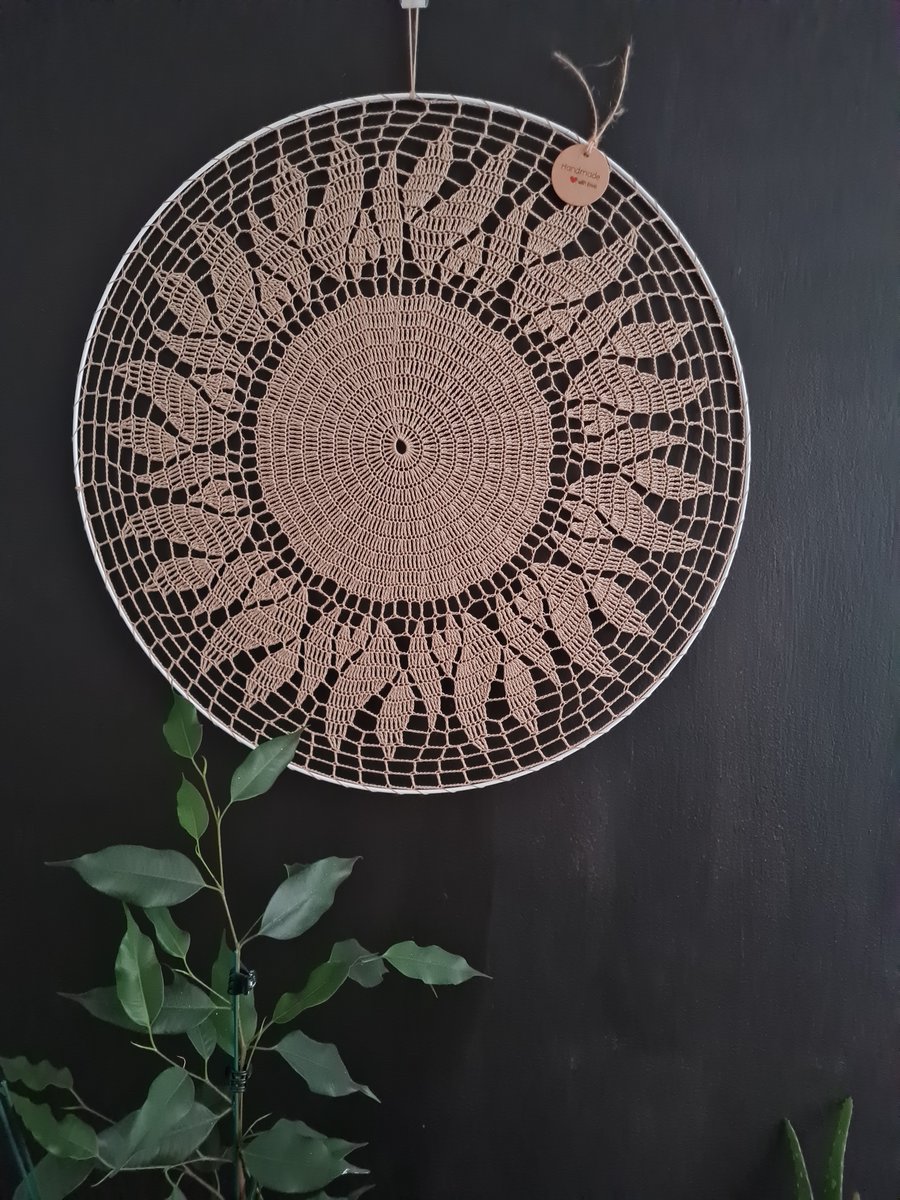 "The sun" Mandala, beige