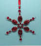 Red Snowflake Hanging Decoration - Image 3