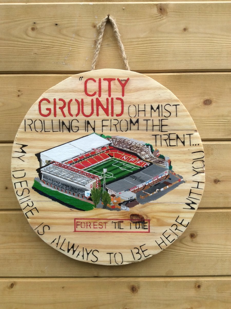 Nottingham Forest FC wall decoration.