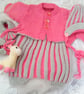 Short Sleeved Baby's Romper Suit With A Cardigan, Hat and Shoes, Baby Outfit - Image 7