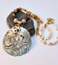 Mother Of Pearl Pendant On Agate And Shell Necklace - Handmade In Devon - Image 4