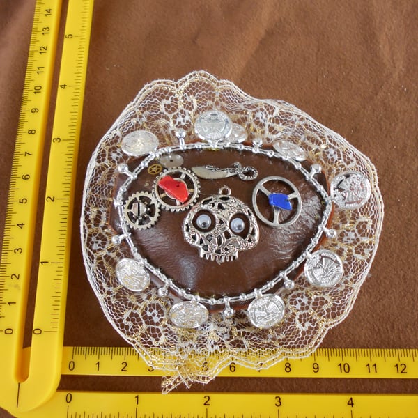 Steampunk Hair Slide with Skull and Joggle Eyes