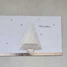 Handmade Christmas greeting card - Christmas tree. 