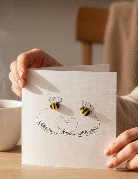 I like to bee with you, card