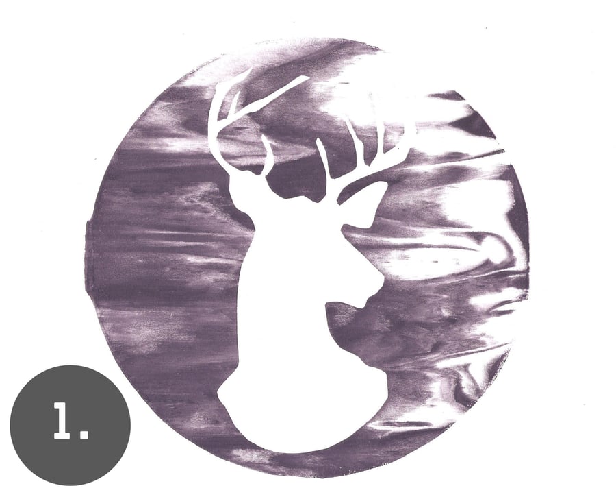 Free Postage - Cheap Seconds - Purple Stag Screen Prints