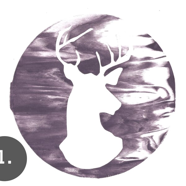 Free Postage - Cheap Seconds - Purple Stag Screen Prints