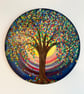 Tree of Life, Rainbow Tree Original Painting 40cm diameter - Image 2