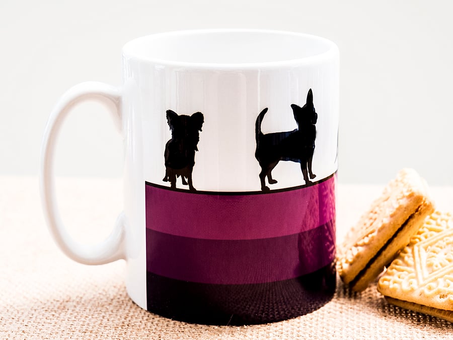 Purple Dog Breed Coffee Mug Gift for Lover Owner Dachshund Westie Terrier Poodle