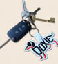Doxie Keyring - Dog Silhouette Word Art Accessory - Image 2