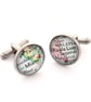 Personalised Map Cufflinks, Engraved Unique Custom Gift for Husband - Image 5