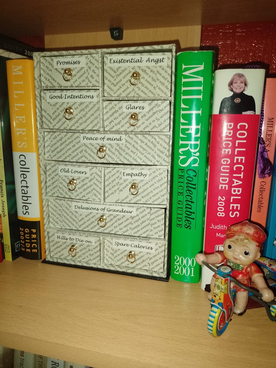 Book art, recycled book, quirky gift, mini set drawers, one of a kind