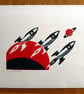 Rockets Linocut - Image 3