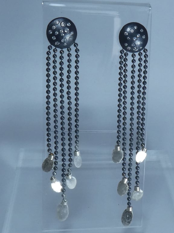 Sky at Night Dangly Earrings 