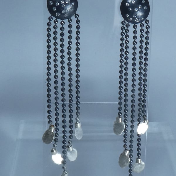 Sky at Night Dangly Earrings 