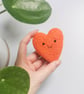 Smiling Sweetheart - Needle Felted Handmade Smile Heart Hanging Decoration Car