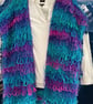 Long Loopy Crochet Waistcoat Size L, 16 - 18 UK