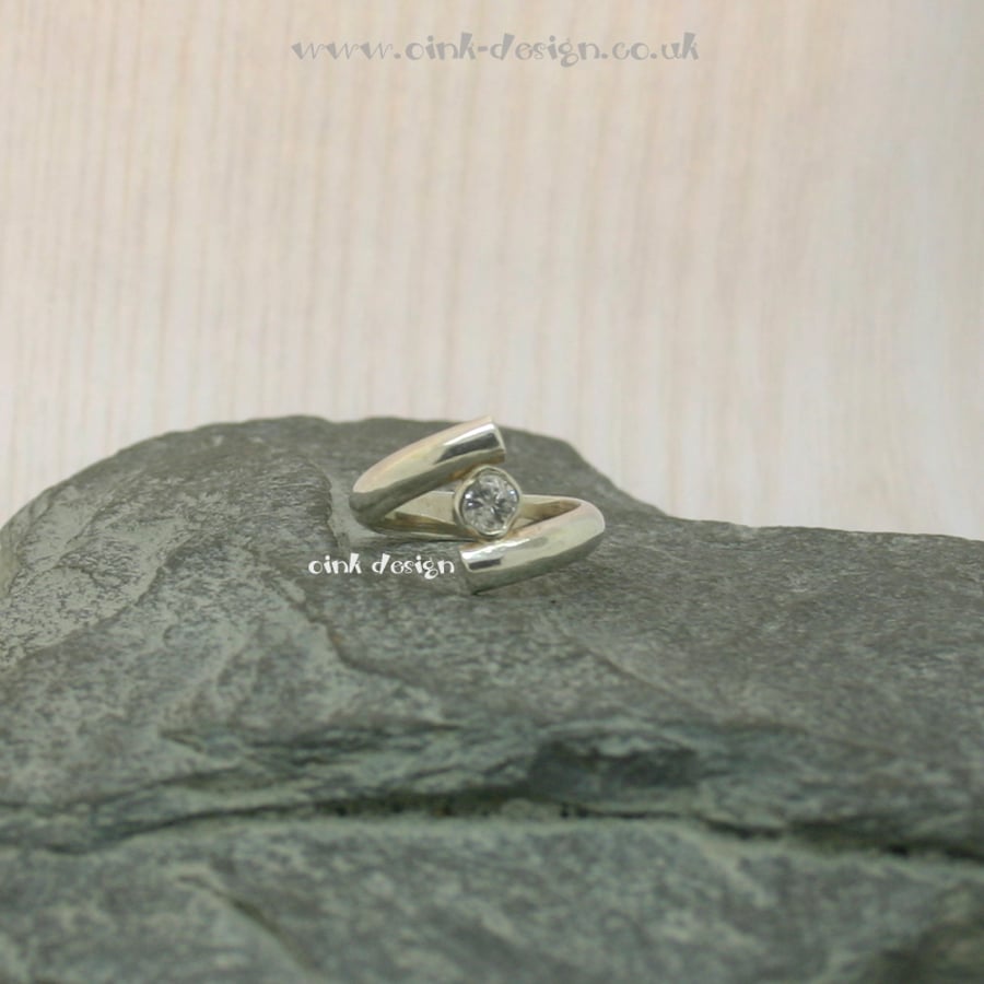 Sterling silver ring size J