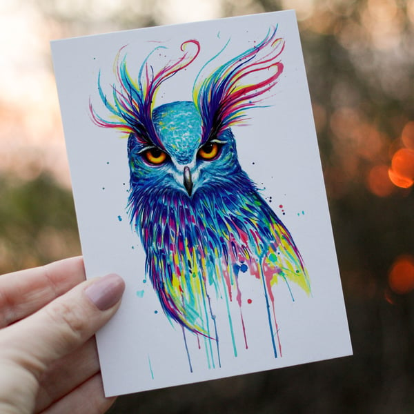 Owl Birthday Card, Owl Birthday Card, Personalized Owl Card, Friend Card