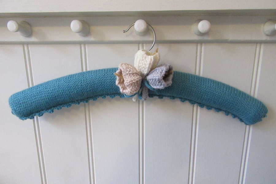 Handmade ladies coat hanger with crocus flowers