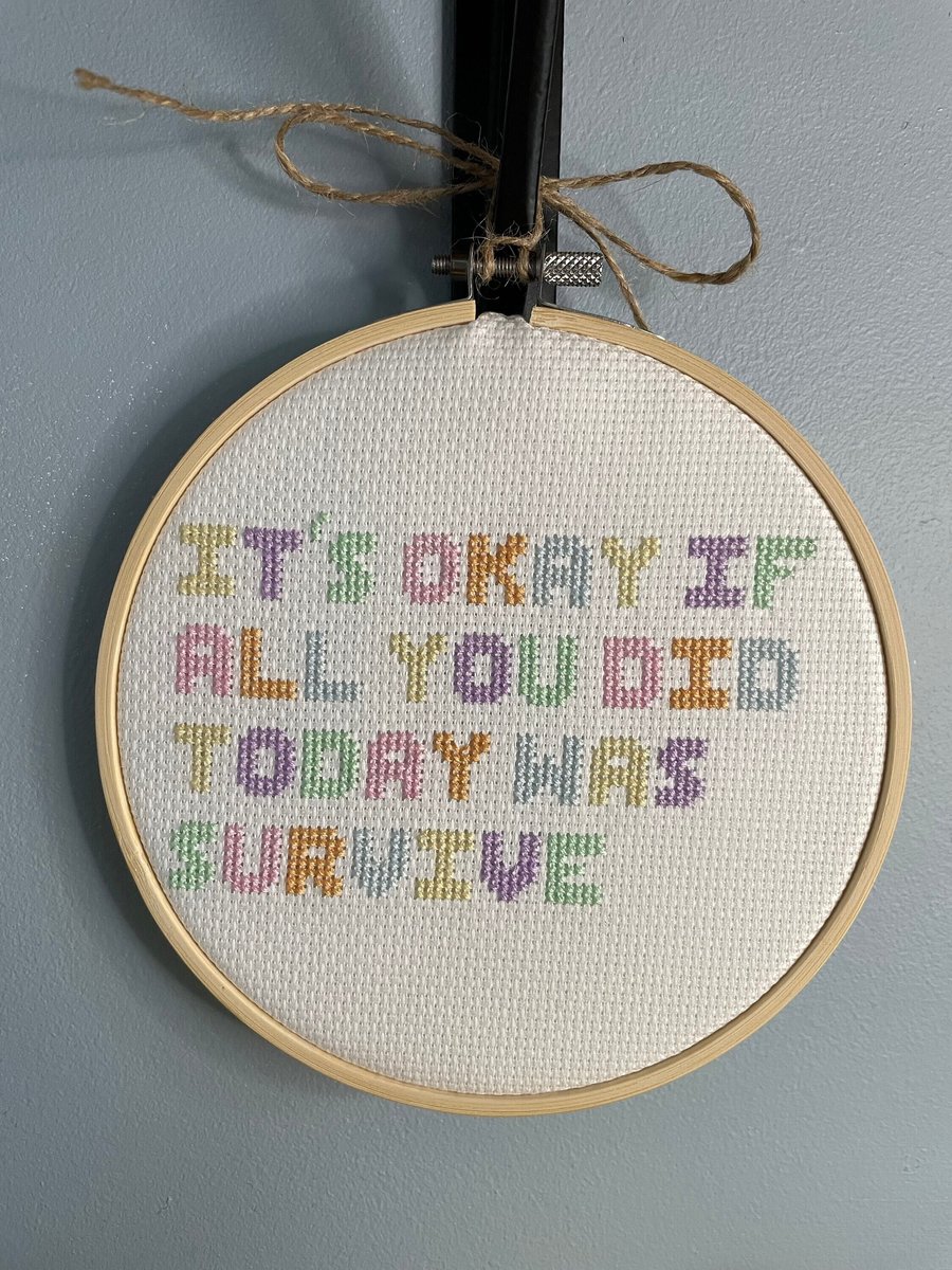Positive Quote Hoop, Mental Health Gift, Wall Decoration, Encouragement 