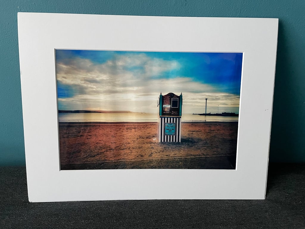 16x12 inch White Mounted Print of Weymouth Dorset 