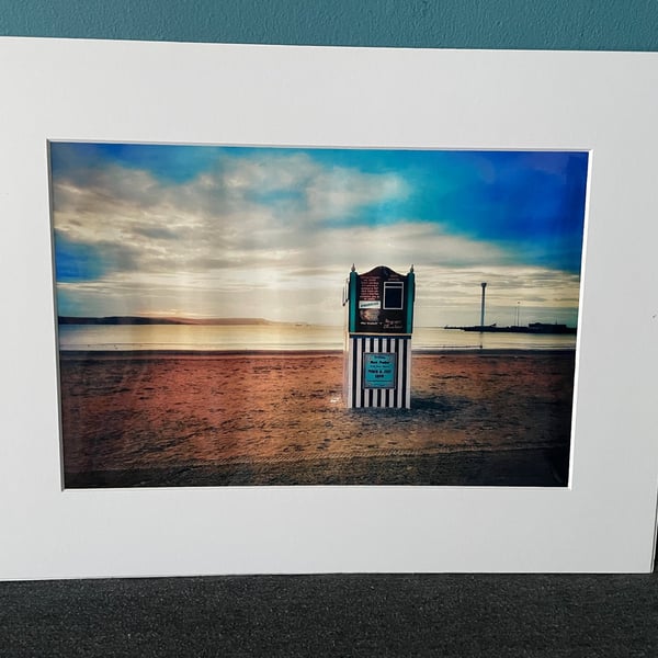 16x12 inch White Mounted Print of Weymouth Dorset 