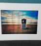16x12 inch White Mounted Print of Weymouth Dorset 