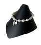 White Pearl & Sterling Silver Angel Wing Bracelet with CZ Heart – Adjustable Mem - Image 4