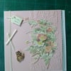 Floral with love decoupage birthday card