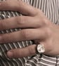 Mens Pinky Ring, Steampunk Ring, Steampunk Signet, Simple Silver Watch Movement  - Image 3