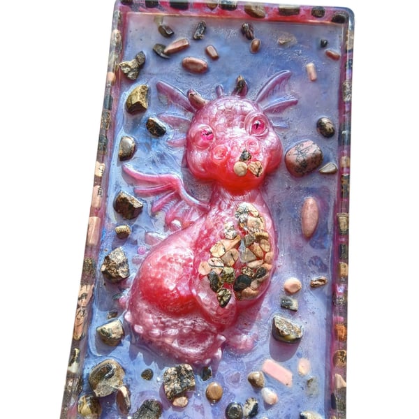 Rhodonite Heartfire Dragon Sculpture 30cm Guardian of Magick  