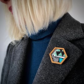 Hexagonal Brooch 