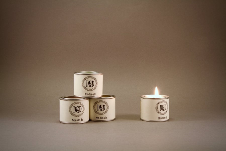  Small paint pot candle -  55g Eco soya candle in cologne - Man can-dle