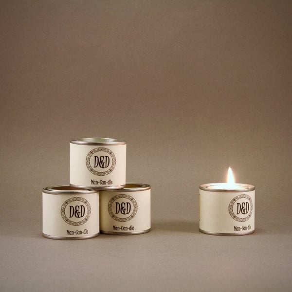  Small paint pot candle -  55g Eco soya candle in cologne - Man can-dle