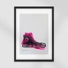 Chuck Taylor Converse Lino Print - Limited Edition Neon Sneaker Art