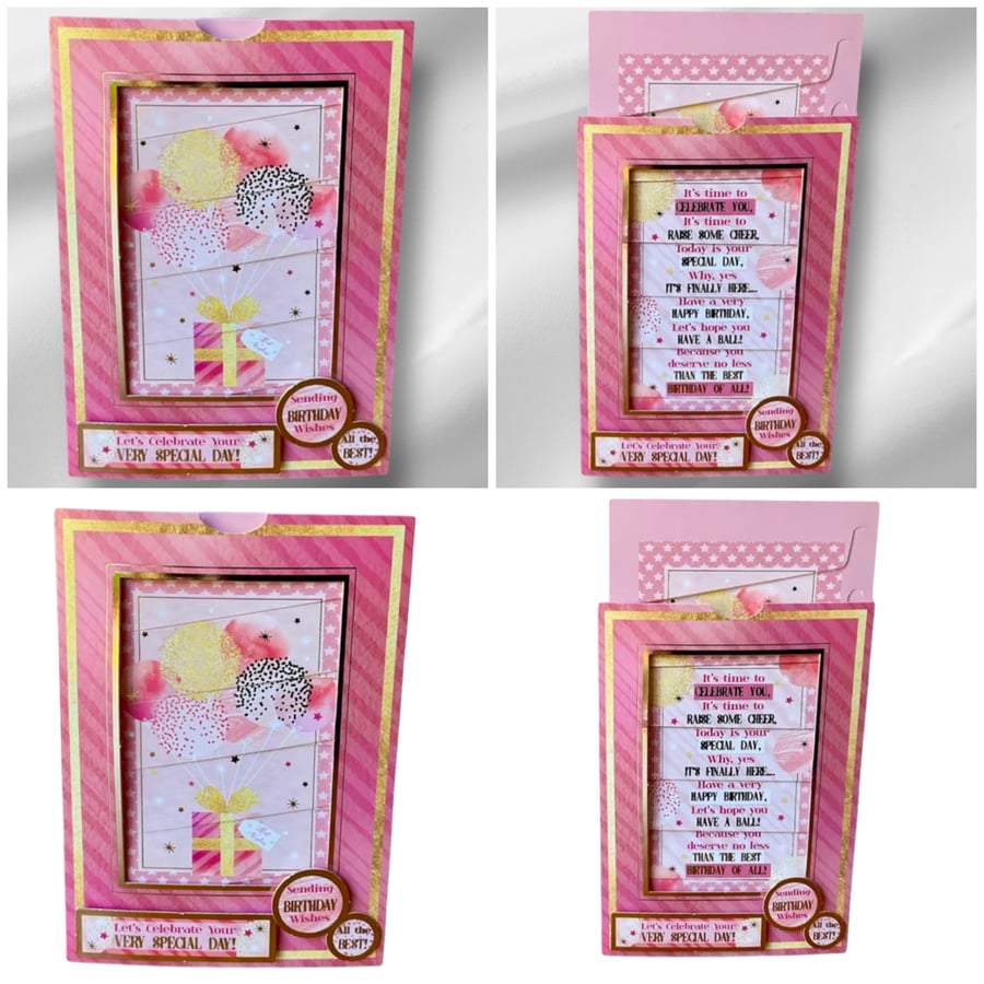 Birthday Card. Birthday Reveal Card. Birthday Card with Secret Rhyme