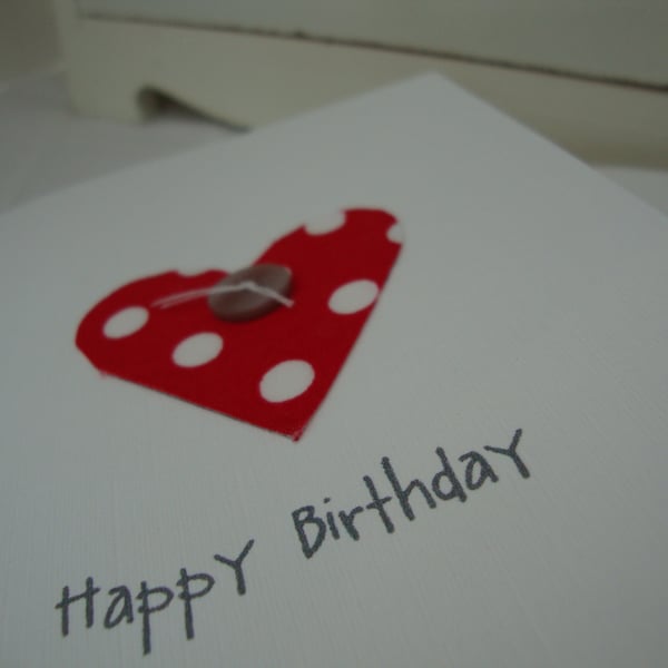 birthday card polka dot red