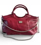 Flossy - Red Leather Slouch Handbag with Chain Strap - Handmade Sustainable Bag - Image 3