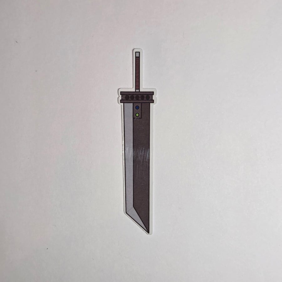 Buster Blade Sticker, Final Fantasy seven Laptop Decal Video Game Accessories