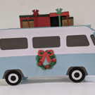 Pop Up Christmas Camper Van Card