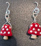Handmade Murano Glass Toadstool Earrings - Folksy