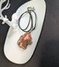 Natural agate slice necklace - Image 1