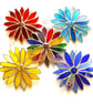 Red Flower Stained Glass Suncatcher Handmade - Image 9