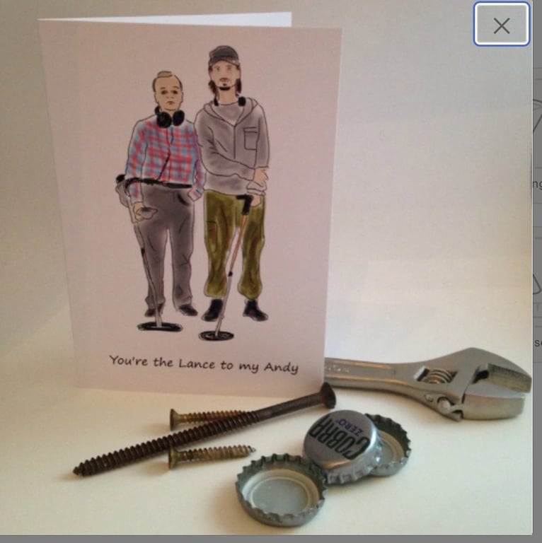 The Detectorists Bromance Greeting Card: You're the Lance to my Andy