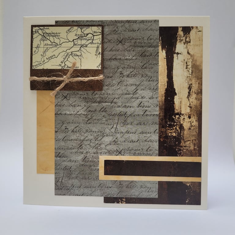 Customisable Greeting Card - Any occasion mixed media vintage collage card
