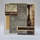 Customisable Greeting Card - Any occasion mixed media vintage collage card
