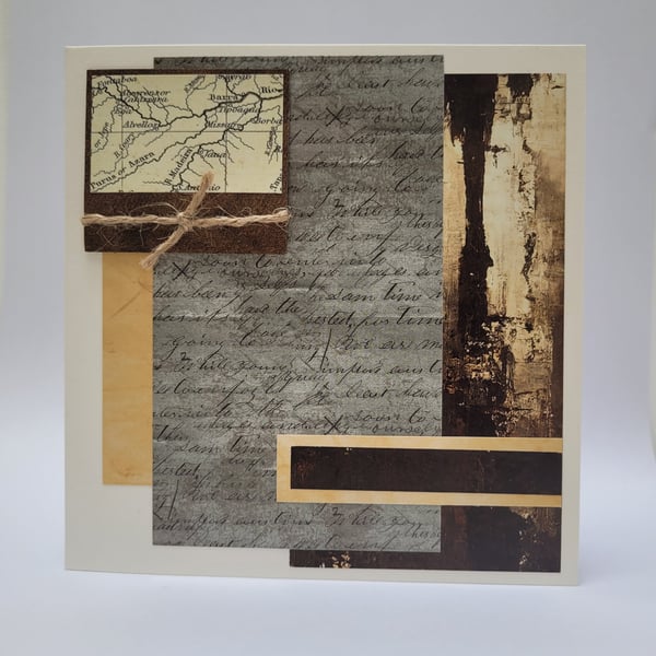 Customisable Greeting Card - Any occasion mixed media vintage collage card