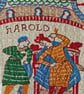 Bayeux Tapestry Handstitched A6 1950s Vintage Fabric Notebook Harold Green Comet - Image 2